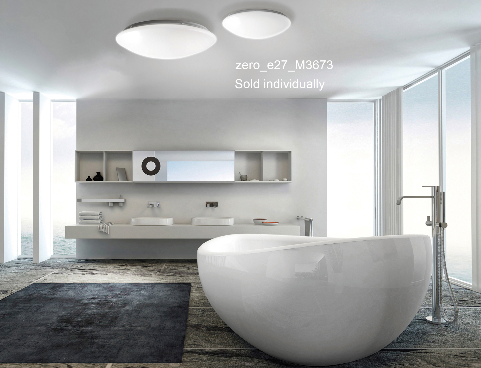 Zero E27 Ceiling Lights Mantra Flush Fittings